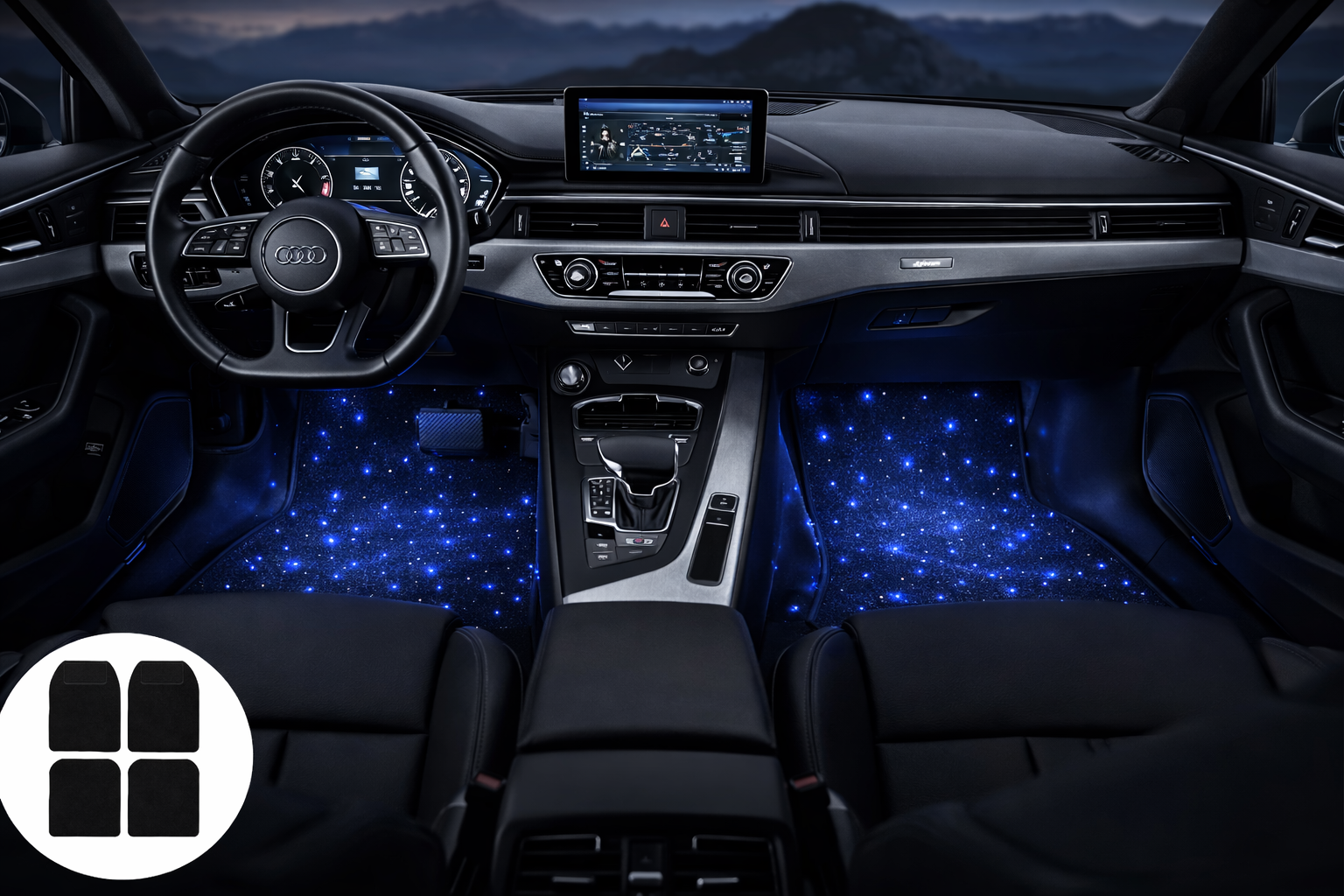 Starry Sky LED Car Floor Mats
