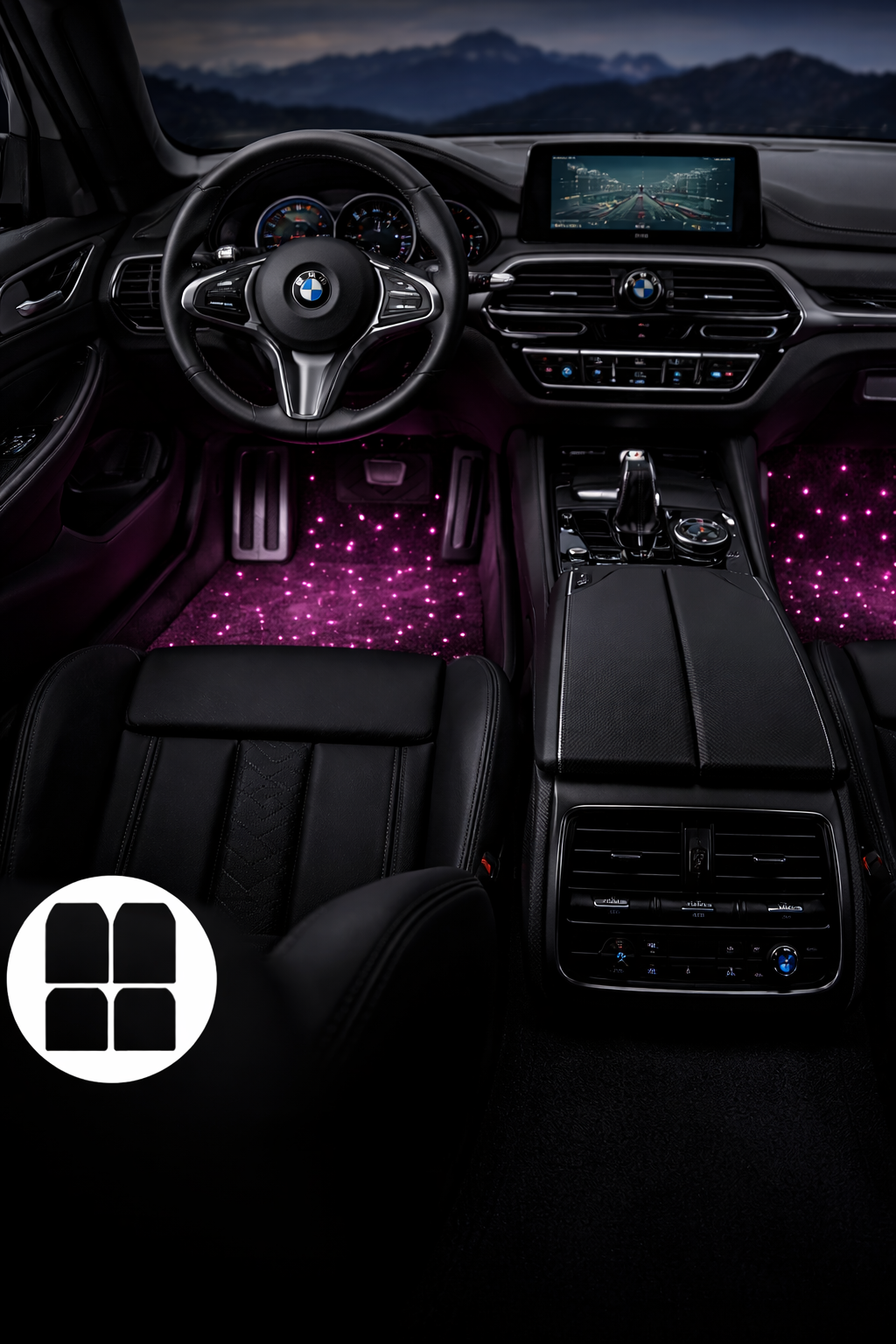 Starry Sky LED Car Floor Mats
