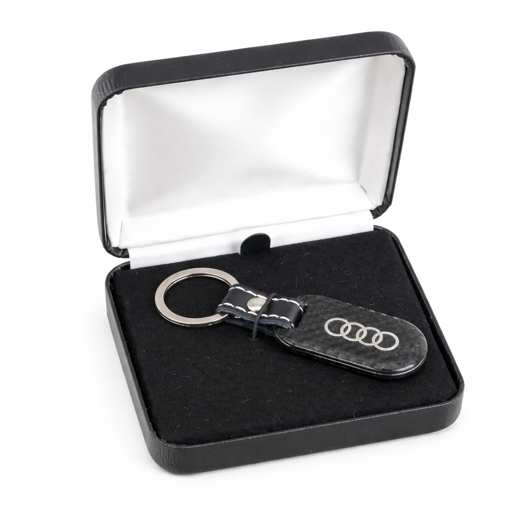 Audi Luxury Keychain – Carbon Fiber Finish | Clean OEM+