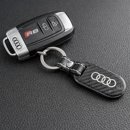 Audi Luxury Keychain – Carbon Fiber Finish | Clean OEM+