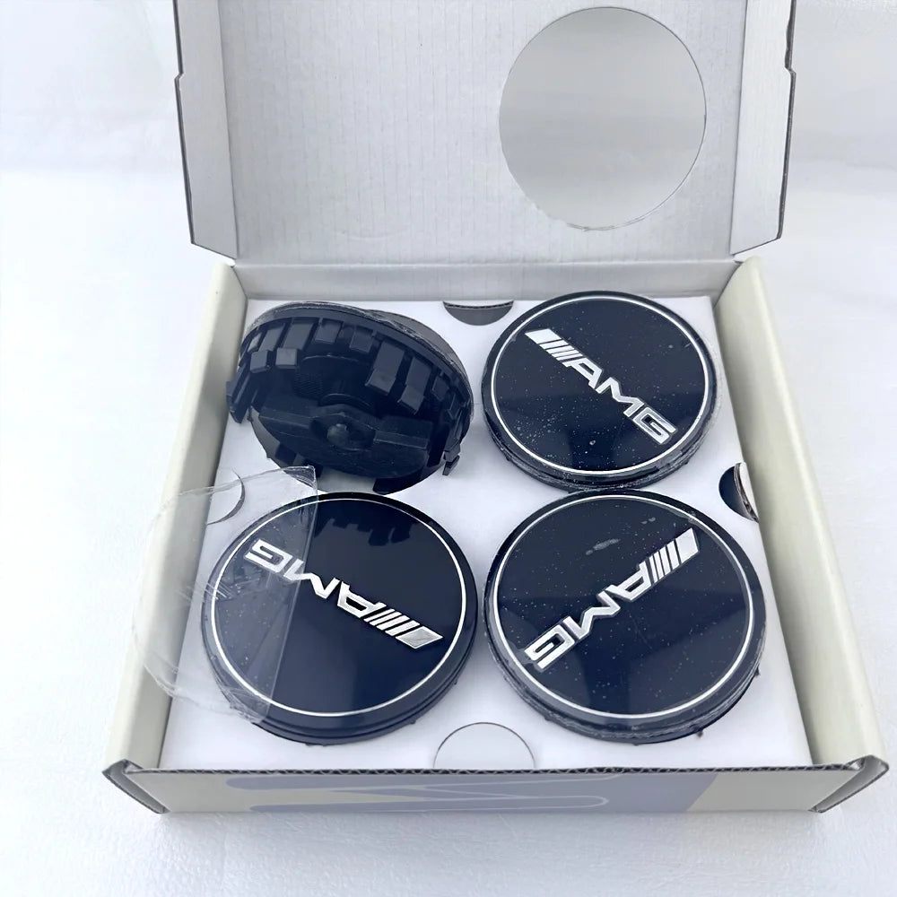 AMG Floating Wheel Center Caps - (75mm)