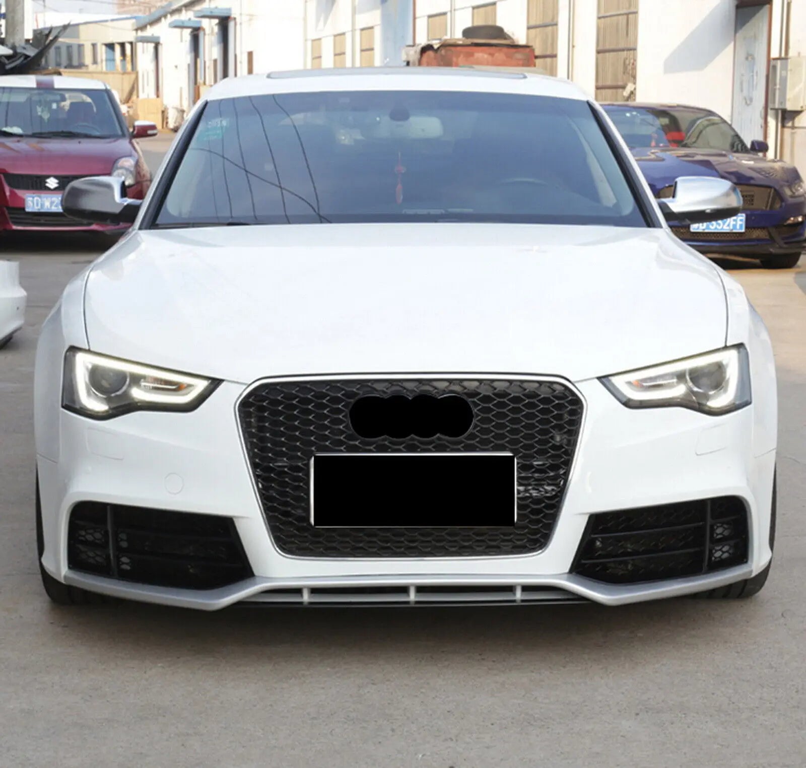 RS5 Style Honeycomb Grille - Gloss Black Front Bumper Upgrade (Audi B8.5 A5/S5)