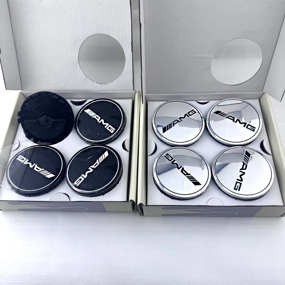 AMG Floating Wheel Center Caps - (75mm)
