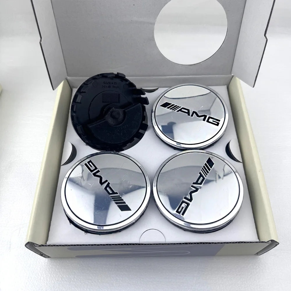 AMG Floating Wheel Center Caps - (75mm)