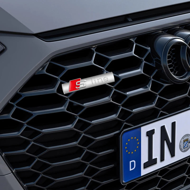 S Line Grille Badge - Front Grille Audi Emblem