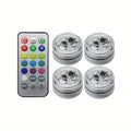 Wireless Interior Ambient Lights – RGB LED Puck Lights (Remote Control)