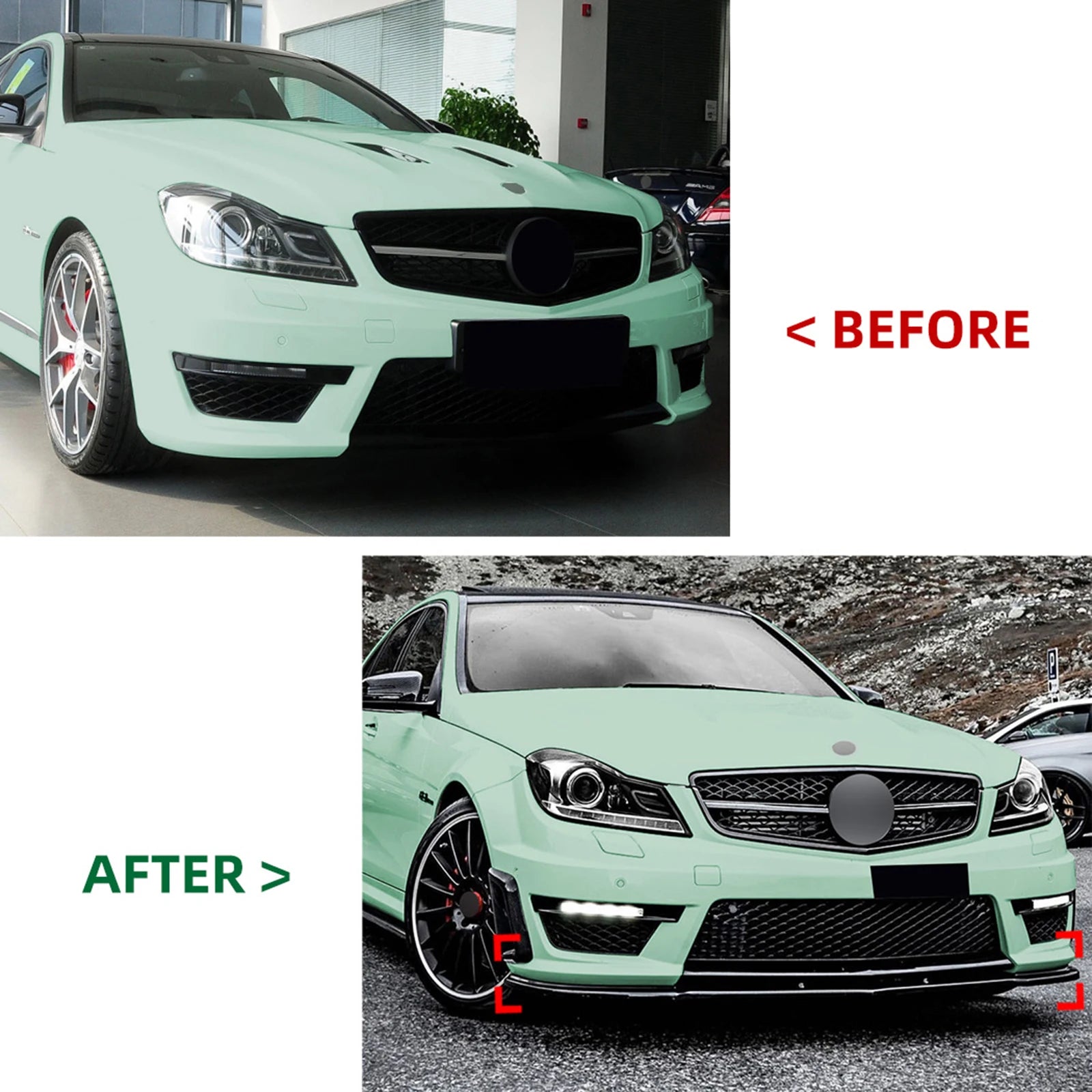 Front Lip Splitter - Performance Front Bumper (Mercedes C-Class W204/C63)