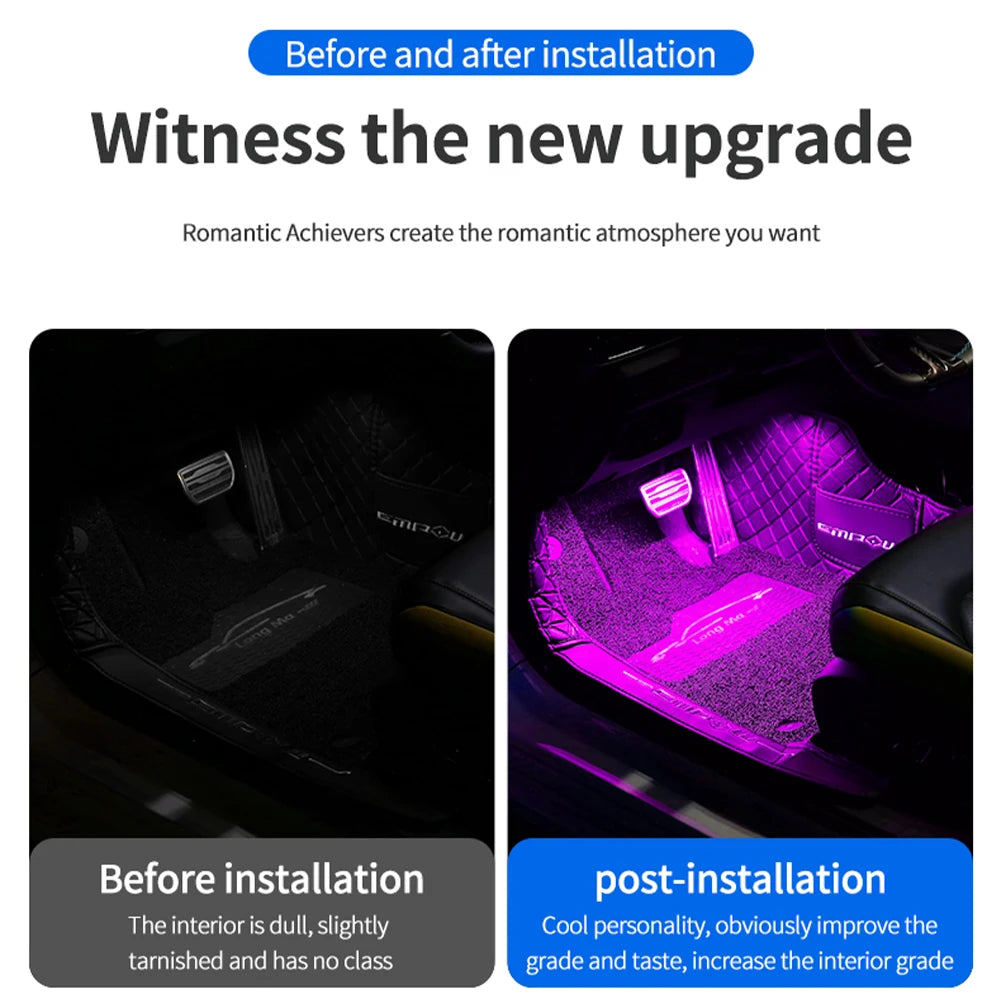 Interior Ambient Lighting Kit – RGB LED (App + Remote Control)