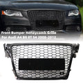 RS4 Style Honeycomb Grille - Gloss Black Front Bumper Upgrade (Audi A4 B8/S4)