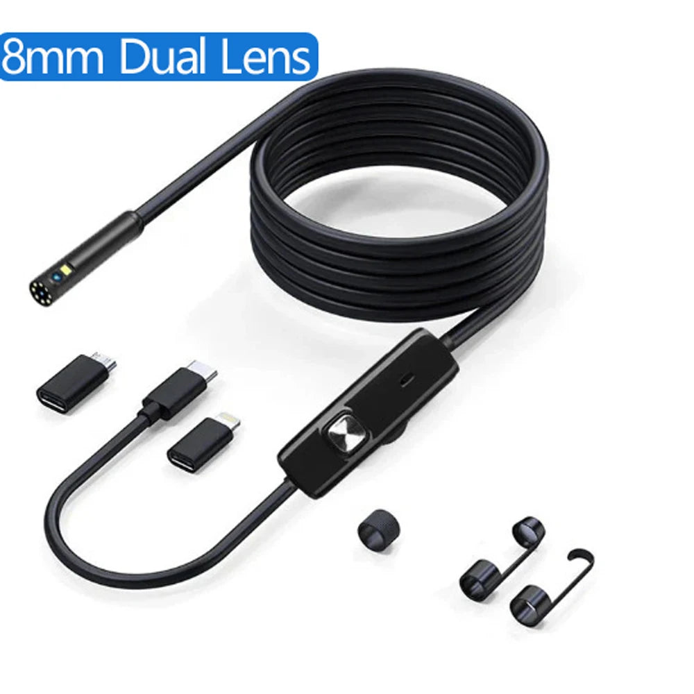 HD Inspection Camera – Flexible Borescope for Car Diagnostics (iOS/Android)