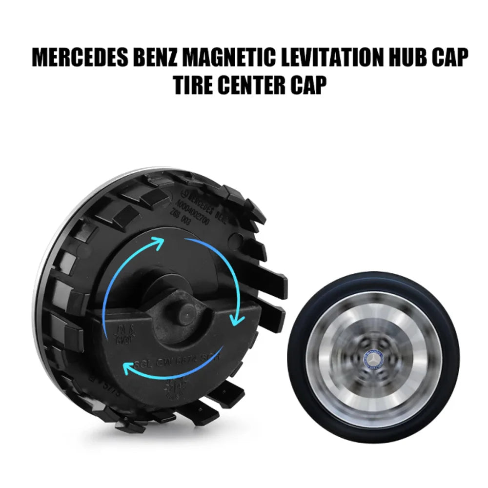 AMG Floating Wheel Center Caps - (75mm)