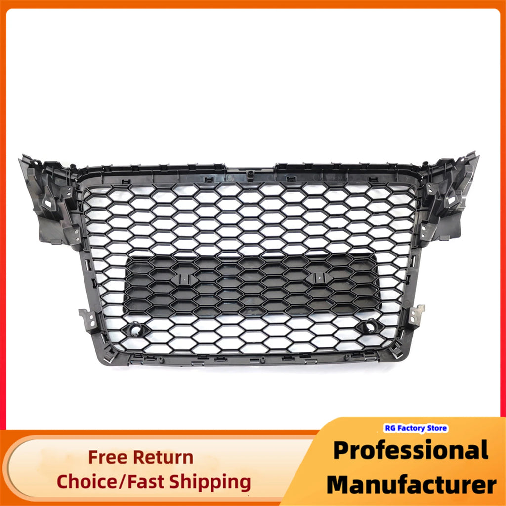 RS4 Style Honeycomb Grille - Gloss Black Front Bumper Upgrade (Audi A4 B8/S4)